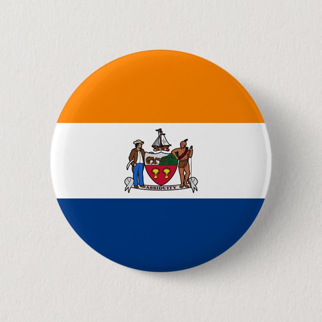 Flagge Albaniens, New York Button (Vorderseite)