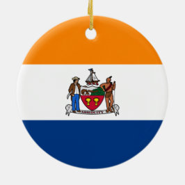 Flagge Albaniens (New York) Keramik Ornament