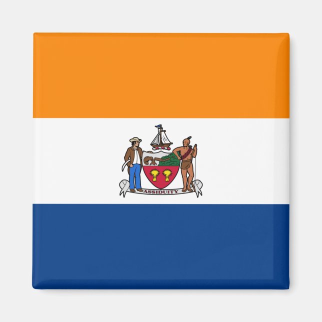 Flagge Albaniens (New York) Magnet (Vorne)