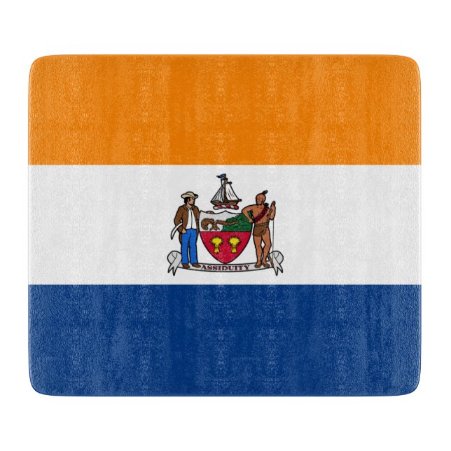 Flagge Albaniens (New York) Schneidebrett (Vorderseite)