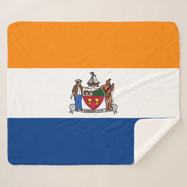 Flagge Albaniens (New York) Sherpadecke (Vorderseite (Horizontal))