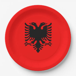 Flagge Albaniens Pappteller