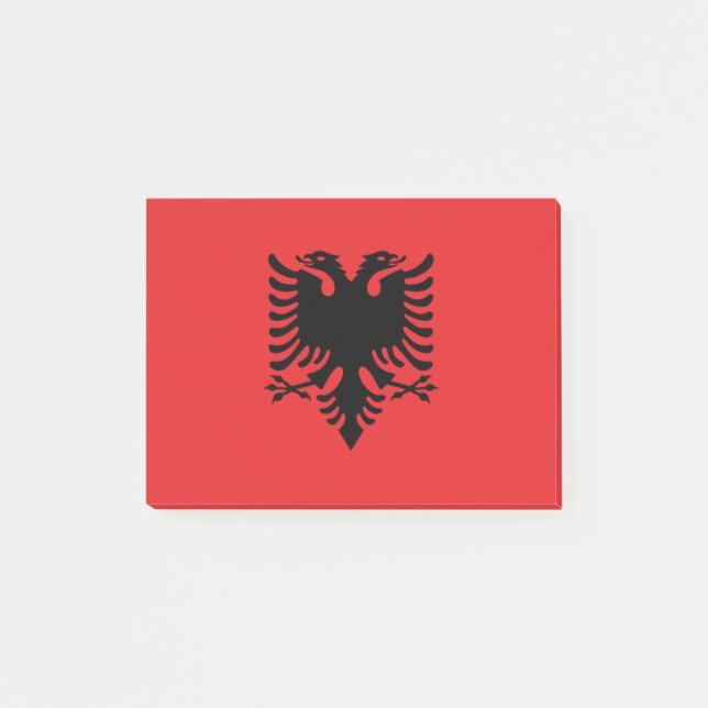 Flagge Albaniens Post-it Klebezettel (Vorderseite)