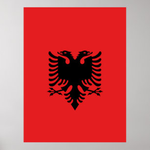 Flagge Albaniens Poster