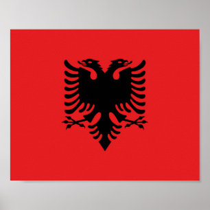 Flagge Albaniens Poster