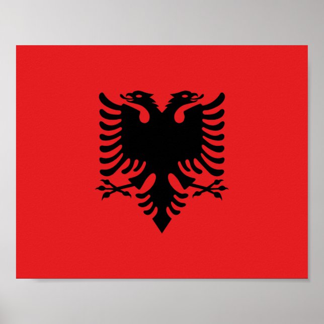 Flagge Albaniens Poster (Vorne)