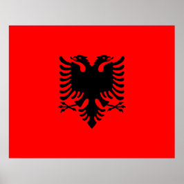 Flagge Albaniens Poster