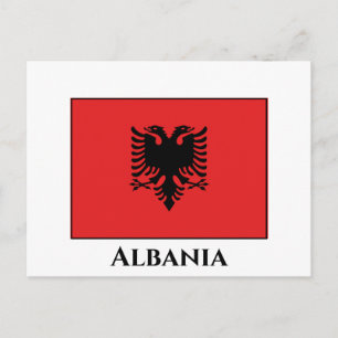 Flagge Albaniens Postkarte