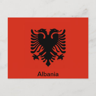 Flagge Albaniens Postkarte