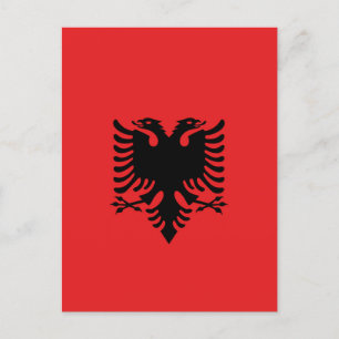 Flagge Albaniens Postkarte