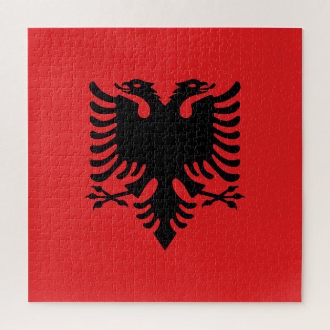 Flagge Albaniens Puzzle (Vertikal)