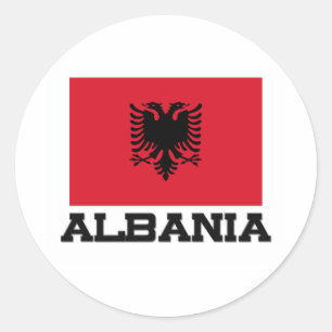 Flagge Albaniens Runder Aufkleber