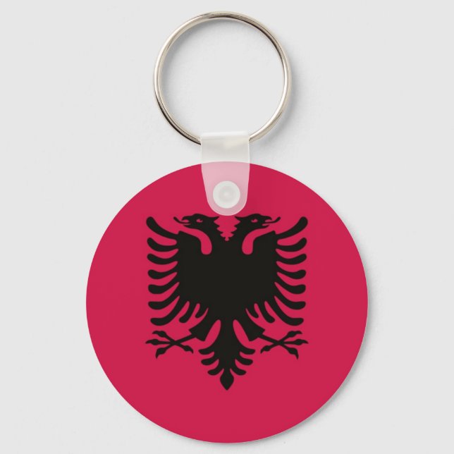 Flagge Albaniens Schlüsselanhänger (Vorderseite)