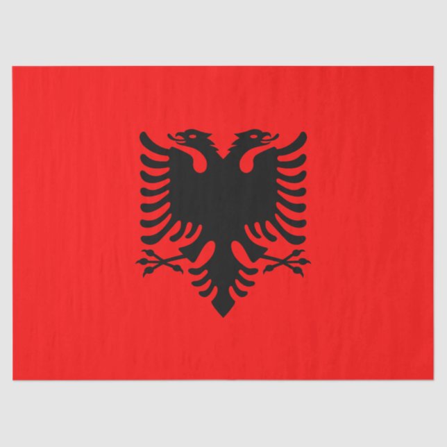 Flagge Albaniens Seidenpapier (Vorderseite)