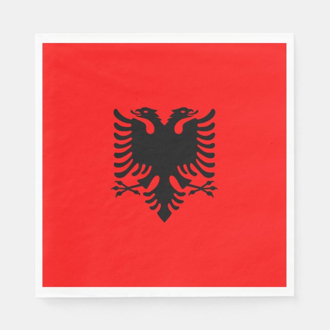 Flagge Albaniens Serviette (Vorderseite)