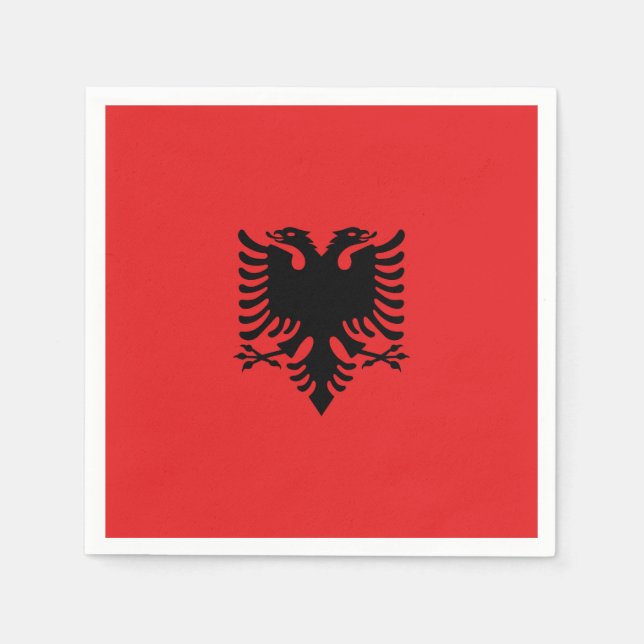 Flagge Albaniens Serviette (Vorderseite)