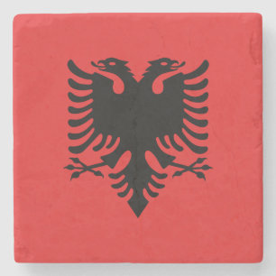 Flagge Albaniens Steinuntersetzer