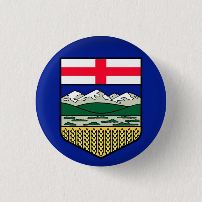 Flagge Alberta - KANADA Button (Vorderseite)