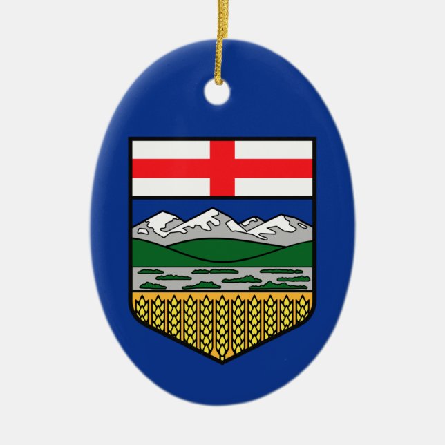 Flagge Alberta - KANADA Keramik Ornament (Vorne)