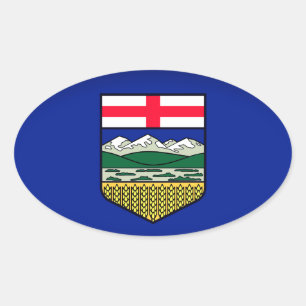 Flagge Alberta - KANADA Ovaler Aufkleber