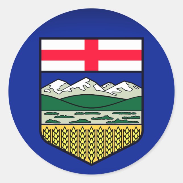 Flagge Alberta - KANADA Runder Aufkleber (Vorderseite)