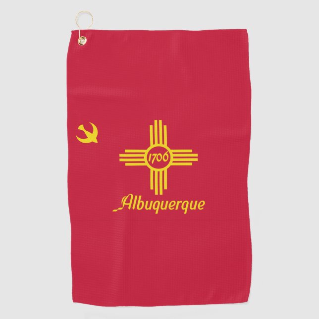 Flagge Albuquerque, New Mexico Golfhandtuch (Vorderseite)
