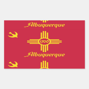 Flagge Albuquerque, New Mexico Rechteckige Sticke Rechteckiger Aufkleber