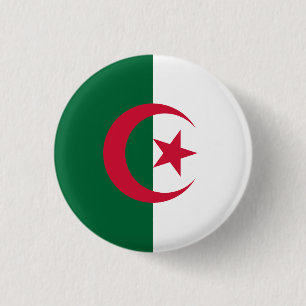 Flagge Algerien Button