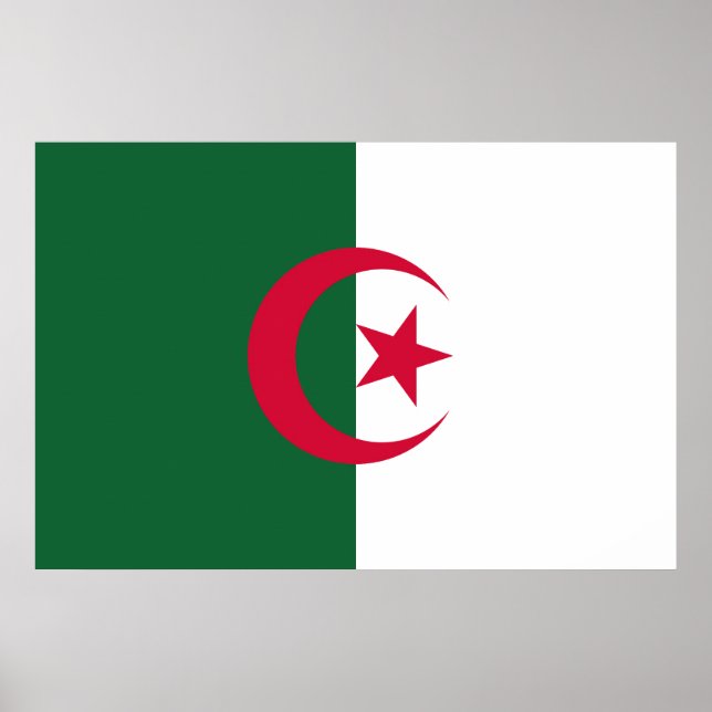 Flagge Algerien Poster (Vorne)