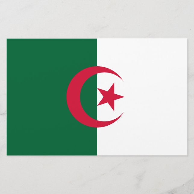 Flagge Algeriens Briefpapier (Vorderseite)