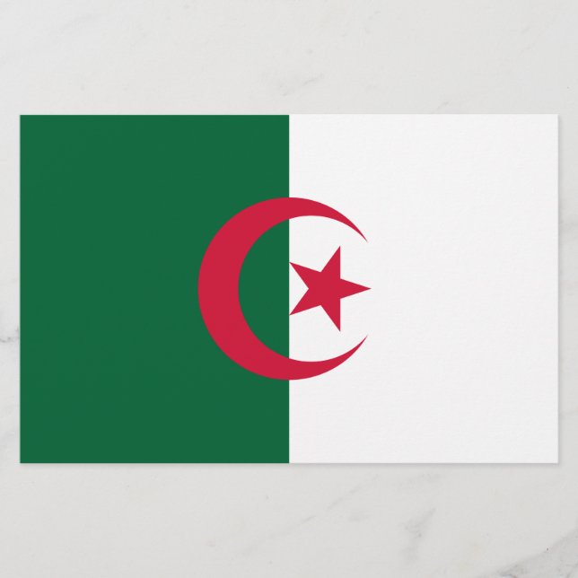 Flagge Algeriens Briefpapier (Vorderseite)