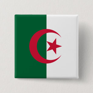 Flagge Algeriens Button