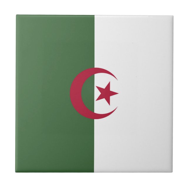 Flagge Algeriens Fliese (Vorderseite)