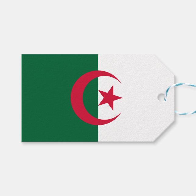 Flagge Algeriens Geschenkanhänger (Vorderseite (Horizontal))