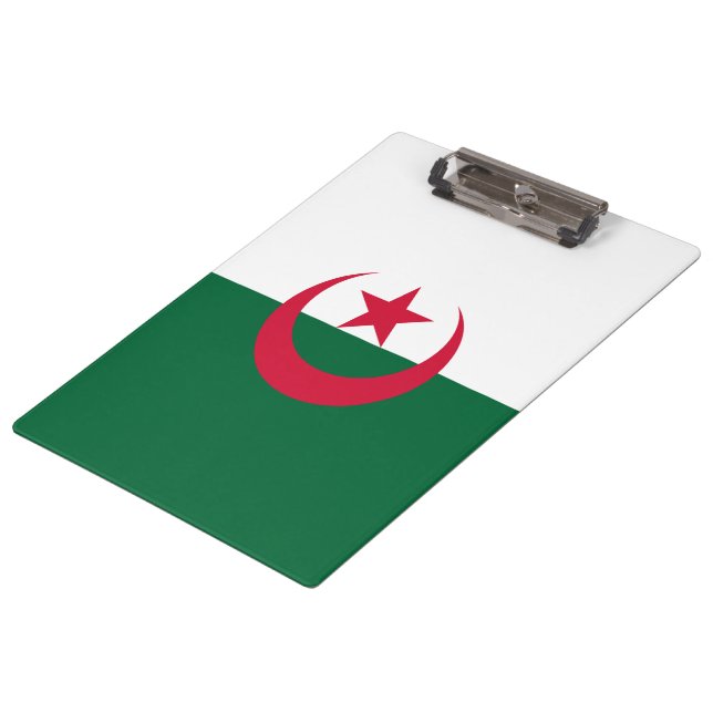 Flagge Algeriens Klemmbrett (Schrägansicht)