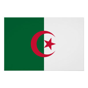 Flagge Algeriens Poster