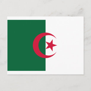 Flagge Algeriens Postkarte