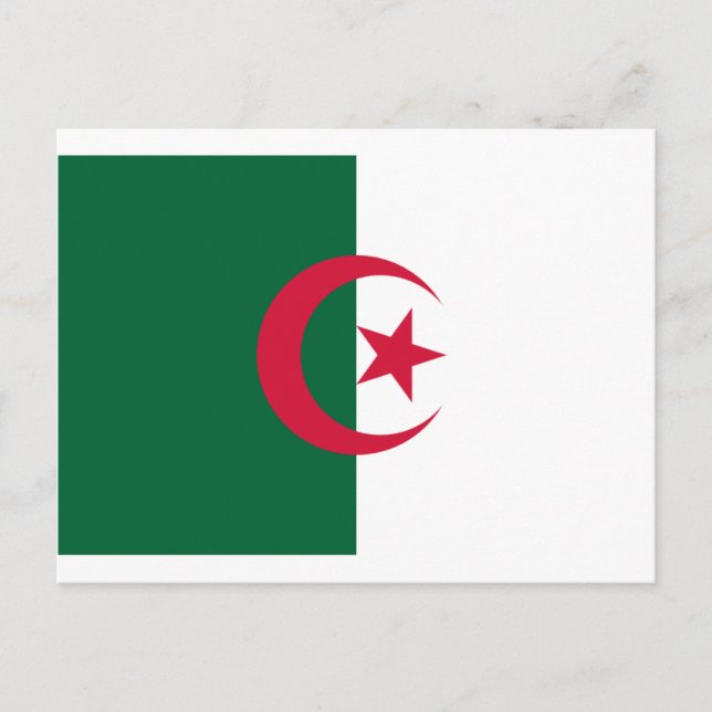 Flagge Algeriens Postkarte (Vorderseite)