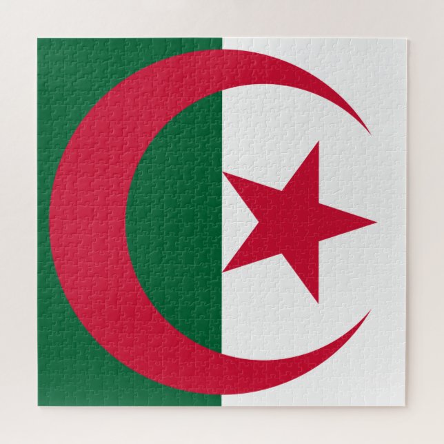Flagge Algeriens Puzzle (Horizontal)