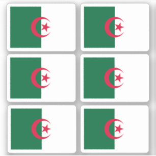 Flagge Algeriens - Sammelaufkleber Aufkleber