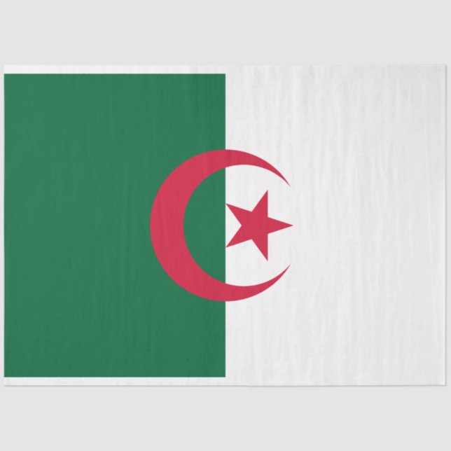 Flagge Algeriens Seidenpapier (Vorderseite)