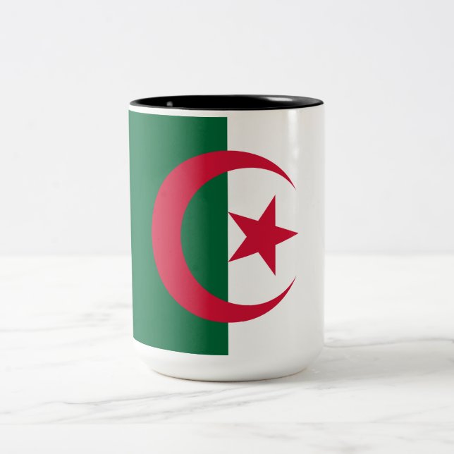 Flagge Algeriens Zweifarbige Tasse (Mittel)