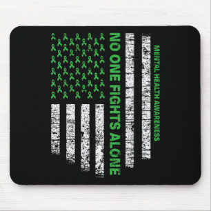 Flagge Allein Psychische Gesundheitsaufklärung Nie Mousepad