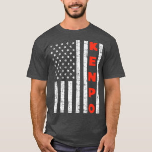 Flagge American Kenpo Vintage Patriotisches Kempo  T-Shirt
