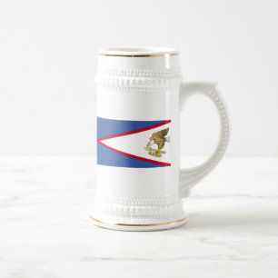 Flagge Amerikanisch-Samoas Bierglas