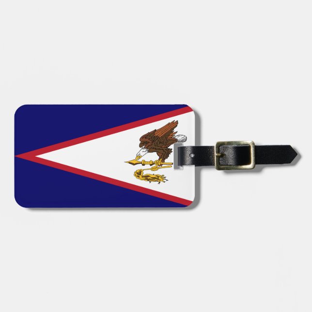 Flagge Amerikanisch-Samoas Gepäckanhänger (Vorderseite horizontal)