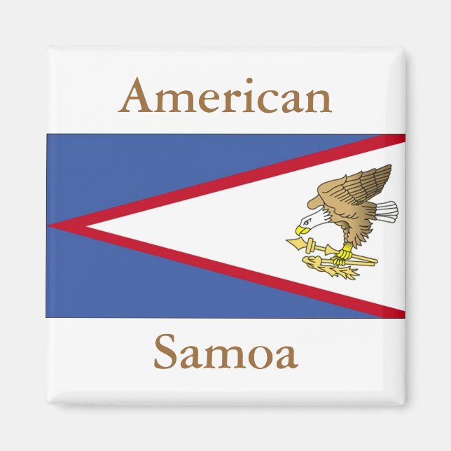 Flagge Amerikanisch-Samoas Magnet (Vorne)
