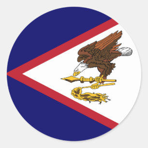 Flagge Amerikanisch-Samoas Runder Aufkleber