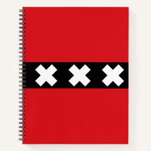 Flagge Amsterdam, Niederlande Notizbuch