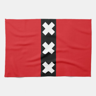 Flagge Amsterdam, Niederlande Tote Beutel Geschirrtuch